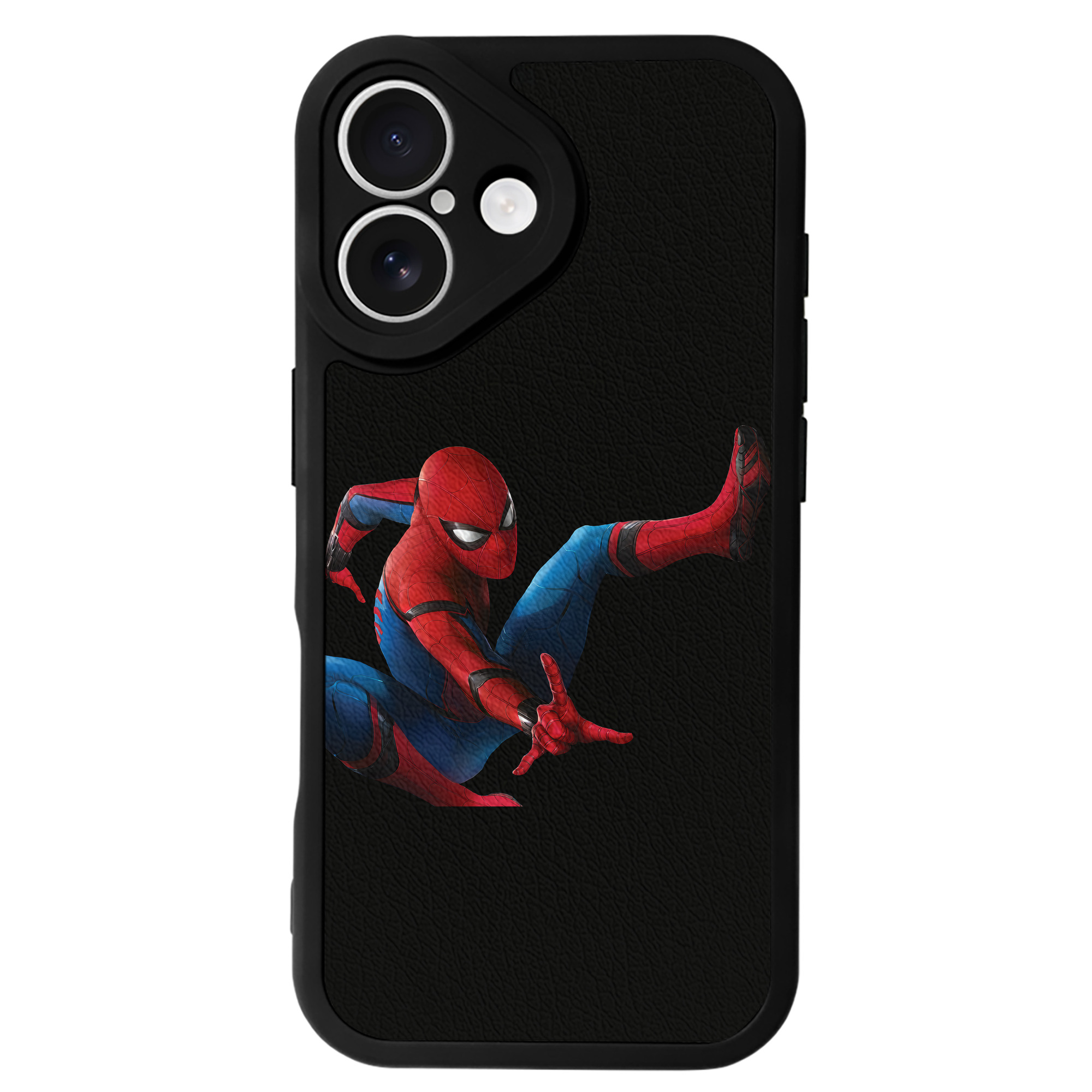 （画像用） Spider Man スパイダーマン 【iPhone 16シリーズ対応】シリコンスマホケース（レザー調） 材質：シリコン
